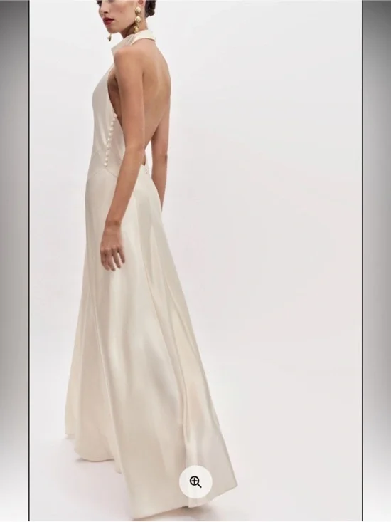 Reformation Roy Cream High-Neck Maxi Gown - Picture 3 of 16